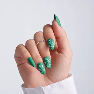Kiss Glam Jeweled Press On Glue Nails - Tropical Glow