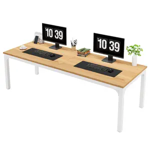 LITTLE TREE Extra-Large 78 inch Rectangle Conference Table, 78.7 Inch Wide Meeting Seminar Desk for 6-8 People, Premium Engineered Wood Business Table with Sturdy Metal Legs (Only Table)