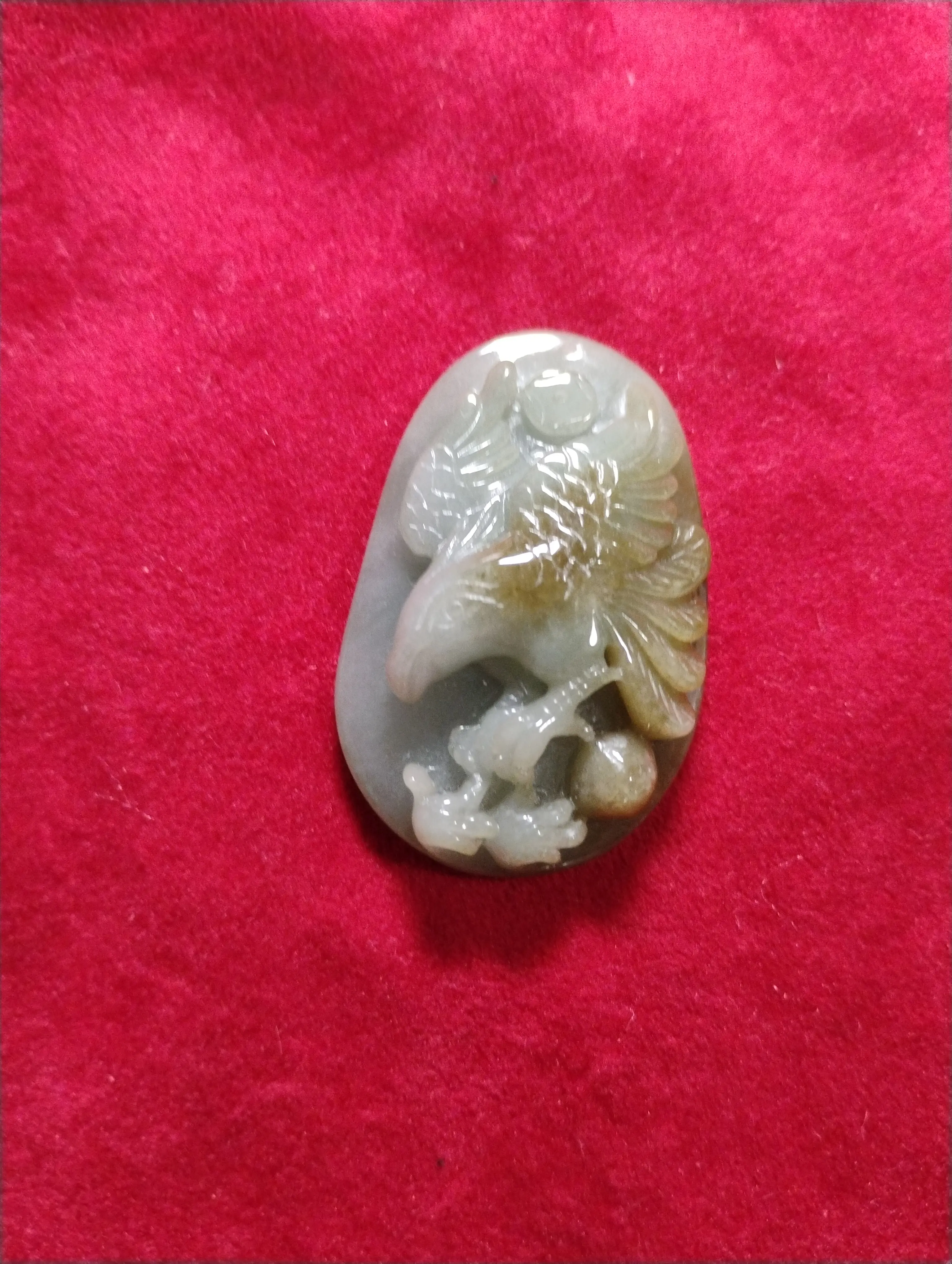 Natural Grade A Jadeite Jade Eagle Carving – Certified Majestic (109.25ct)
