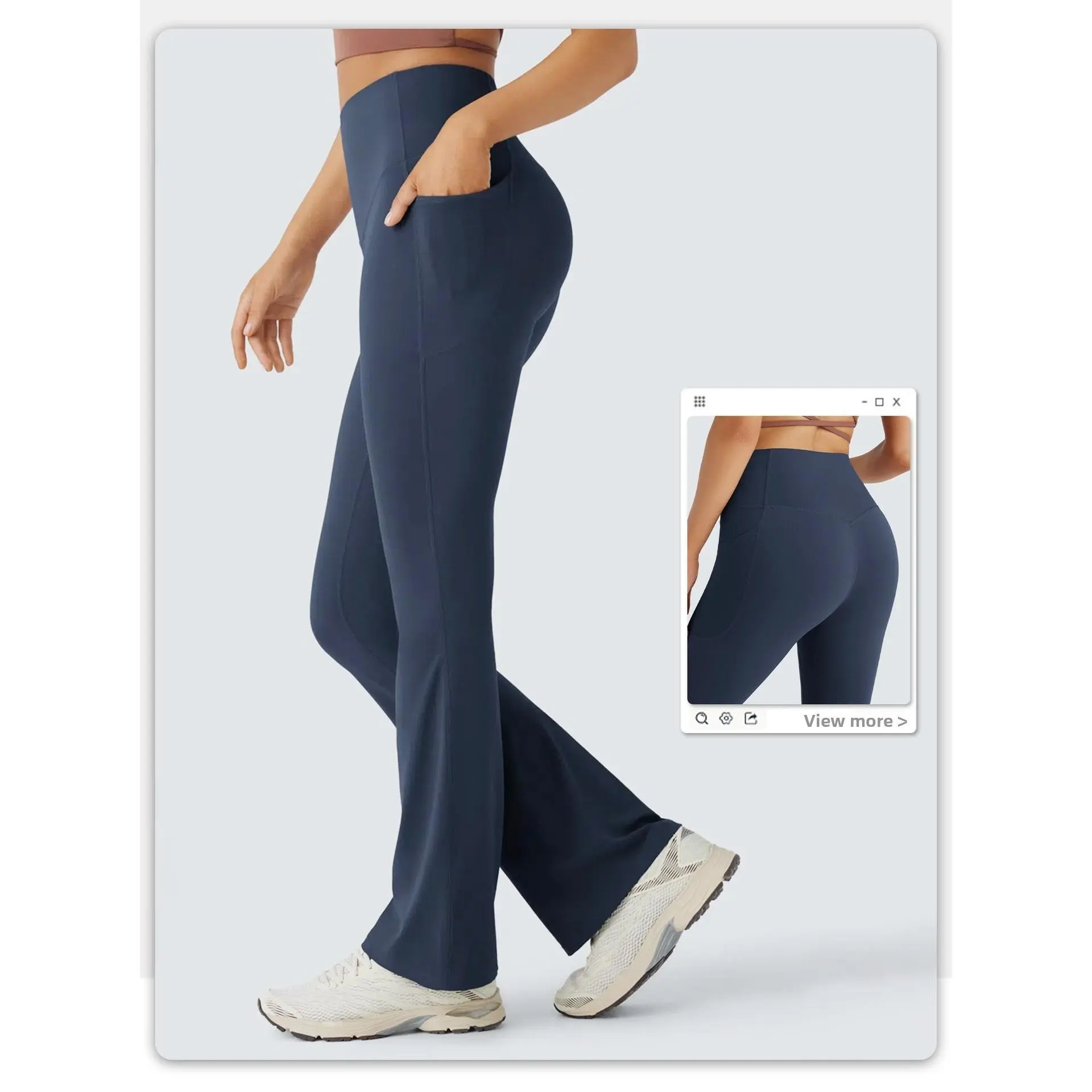 UltraSculpt Women's Bootcut Yoga Pants with Pockets - High Waisted Tummy Control Flared Leggings#TikTokShopSpringGlowUp