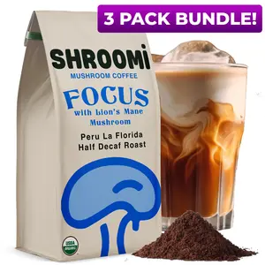 SHROOMI Coffee – 3 Pack (Best Value) - Half Decaf Roast