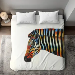 360 stand King Size Zebra Print Duvet Cover - Microfiber Cloth, Exotic Black Wildlife Design, Breathable, Colorful, Bedroom Home Decor Bedding Essential, Breathable Duvet Set, Decorative Duvet Cover