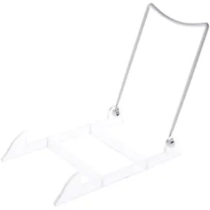 Bard's Folding White and Clear Plastic Easel Stand
