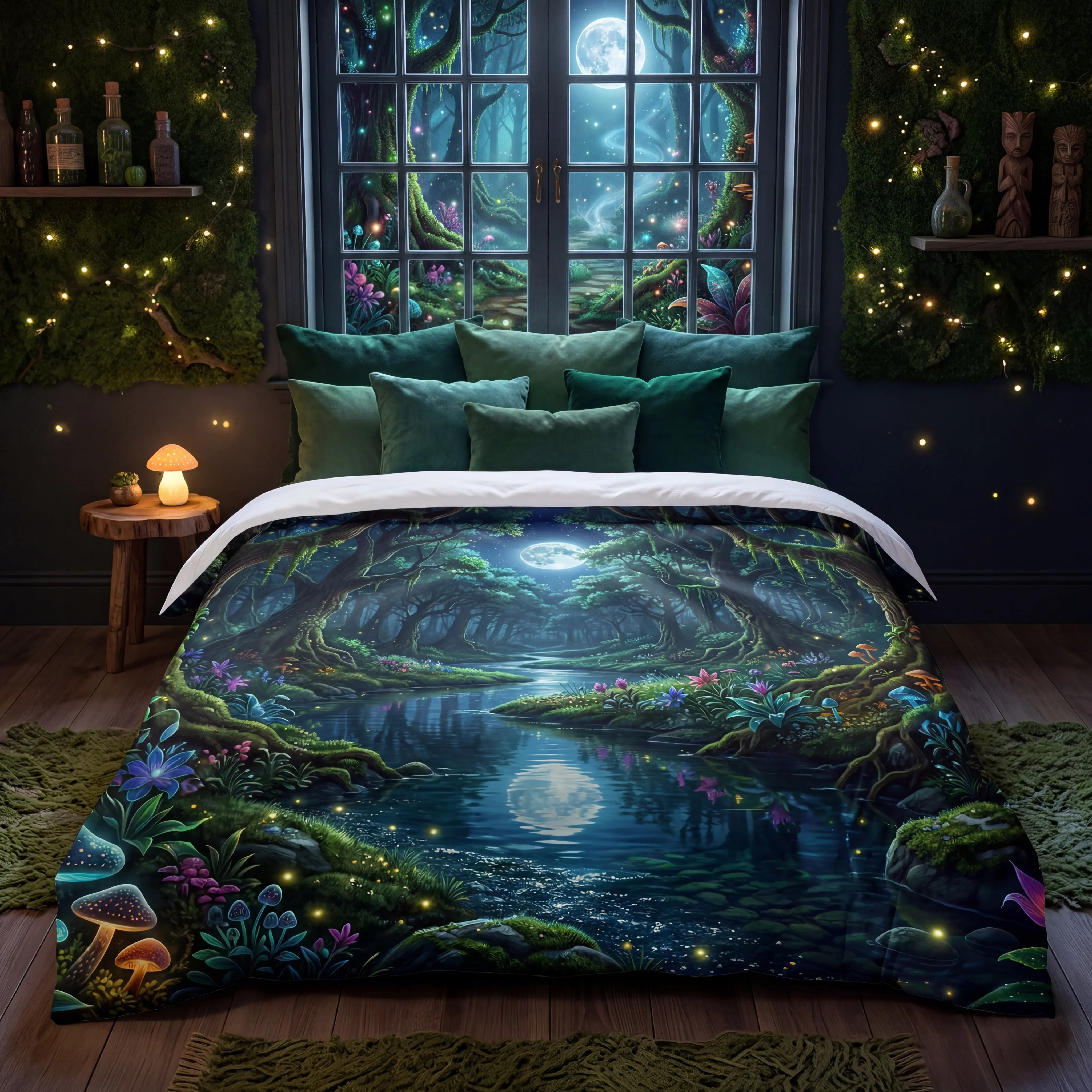 Enchanted Forest Comforter | Moonlit Stream Bedding