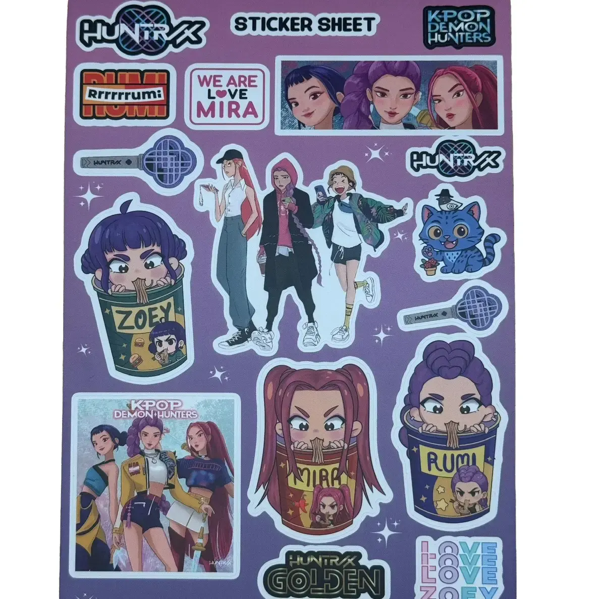 K-Pop Hunter Sticker Sheets | HUNTR/X & SAJAH BOYS | Waterproof Matte 5.2” wide x 7.5” Tall ( BIG SIZE )