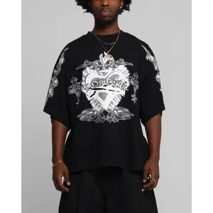 Loiter Hearts T-Shirt Black