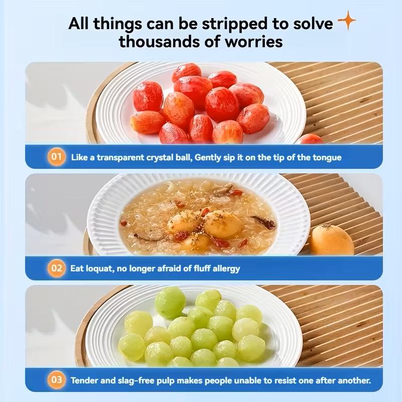 Featwell Electric Grape Peeling Machine – Automatic Peeler Skin Remover Tool for Small Fruits. 20s Fast Peeling Rechargeable Wireless, Grape Garlic Cherry Tomato Peeler,Easy Clean for Home & Commercial Use (Blue-1PC) Featwell Electric Grape Peeling Machine – Automatic Peeler Skin Remover Tool for Small Fruits. 20s Fast Peeling Rechargeable Wireless, Grape Garlic Cherry Tomato Peeler,Easy Clean for Home & Commercial Use (Blue-1PC)