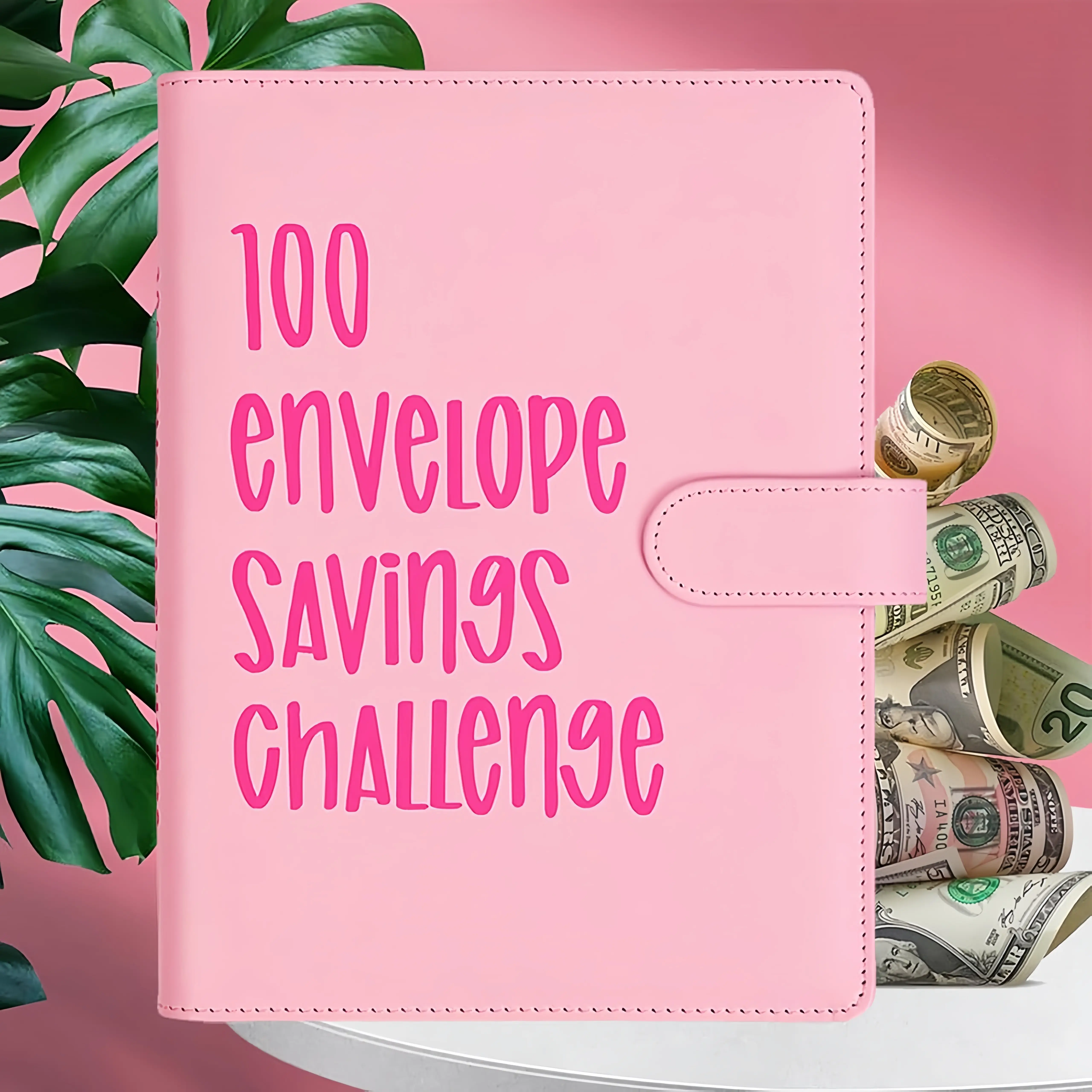 100 Envelope Challenge Binder, Savings Challenges Sheets ,Budget Binder with Cash Envelopes,Fun Way to Save $5,050,Budget Binder Planner Book,A5 Money
