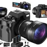 4K Pocket-Sized Point & Shoot Digital Camera - Micro Tech Gadgets, Built-in WiFi, Flip Screen, Flash, Digital Zoom, CMOS Sensor, Micro SD Memory Card Compatible, Batteries Packed Separately, for Vlogging & Photography
