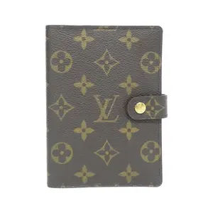 Pre-owned Louis Vuitton Canvas Small Leather Goods Monogram Agenda Notebook