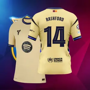 14# Rashford 25-26 Season Away Short Sleeve Soccer Jersey Fans Version Football Jersey