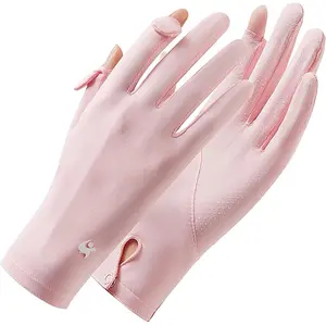 Velvetods Basics Summer Sunblock Gloves UV Protection Non-Slip Touchscreen Driving Gloves For Women Cyling Riding Outdoor