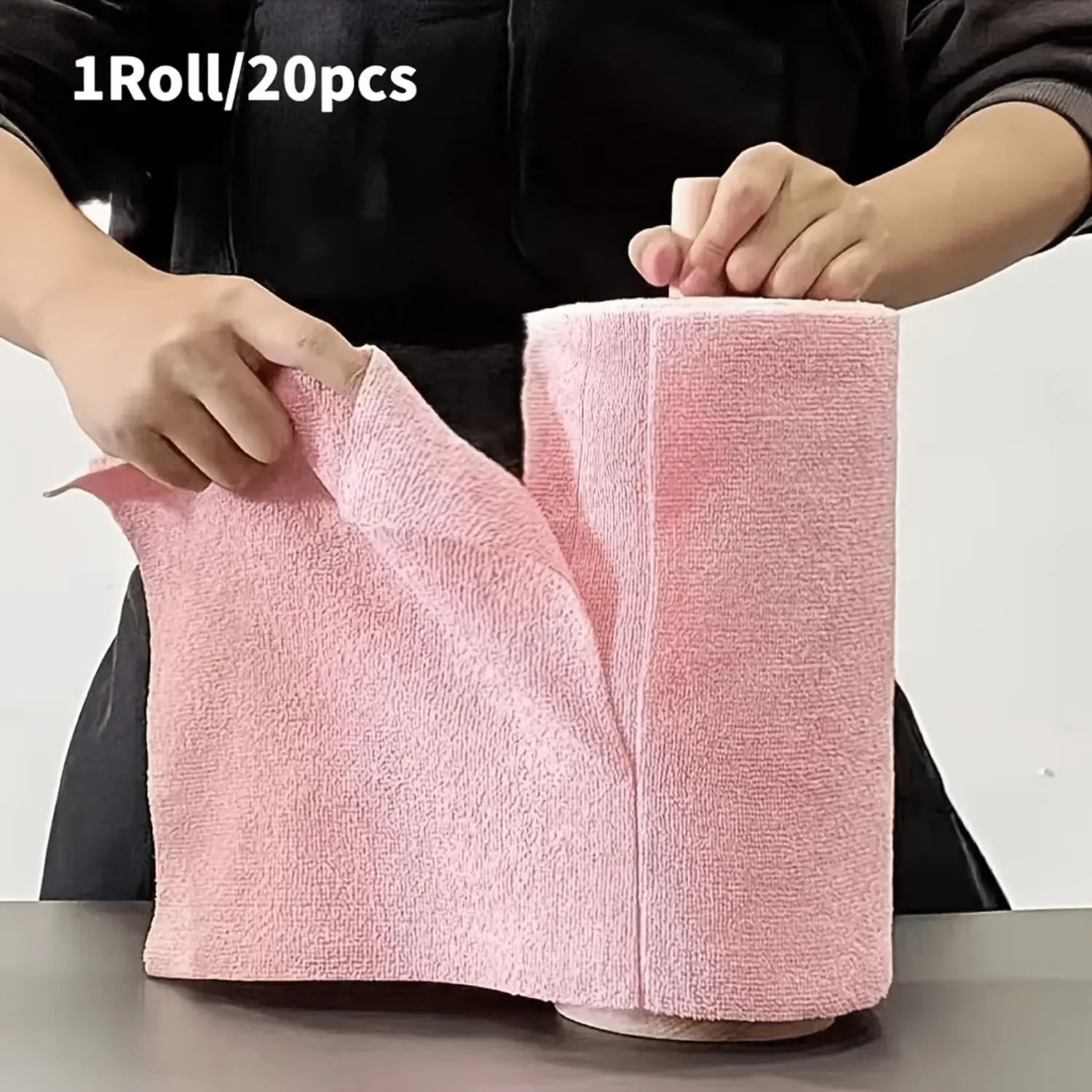 HomeDailyEss 1 roll / 20 reusable cleaning wipes, Cleaning Cloths, household kitchen paper roll, multi-purpose cloth substitute, Durable cleaning supplies, suitable for household cleaning, multi-surface cloth, durable and machine washable