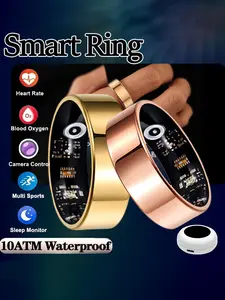 Smart Ring Charging Box Heart Rate Monitor Blood Oxygen Step Counter Multi-Mode Sports Waterproof IP68 Wireless Smart Ring