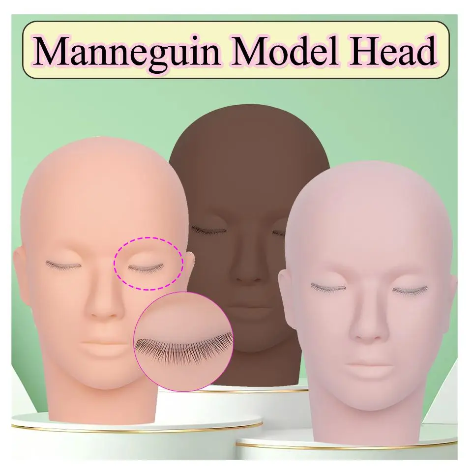 3 Layers Training Lash Mannequin Head For Practice Grafting Eyelash Extension Doll Face Silicone Model Head Makeup Tool Supplies 2026 New