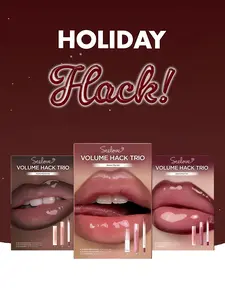 Volume Hack Trio Sweet Fig Set |  Lip Combo for Plump, Hydrated & Glossy Lips | 3-in-1 Kit (3 Shades, Lip Mate Pencil 0.5g, Melting Balm 3.5g, & Color Gloss 4g)