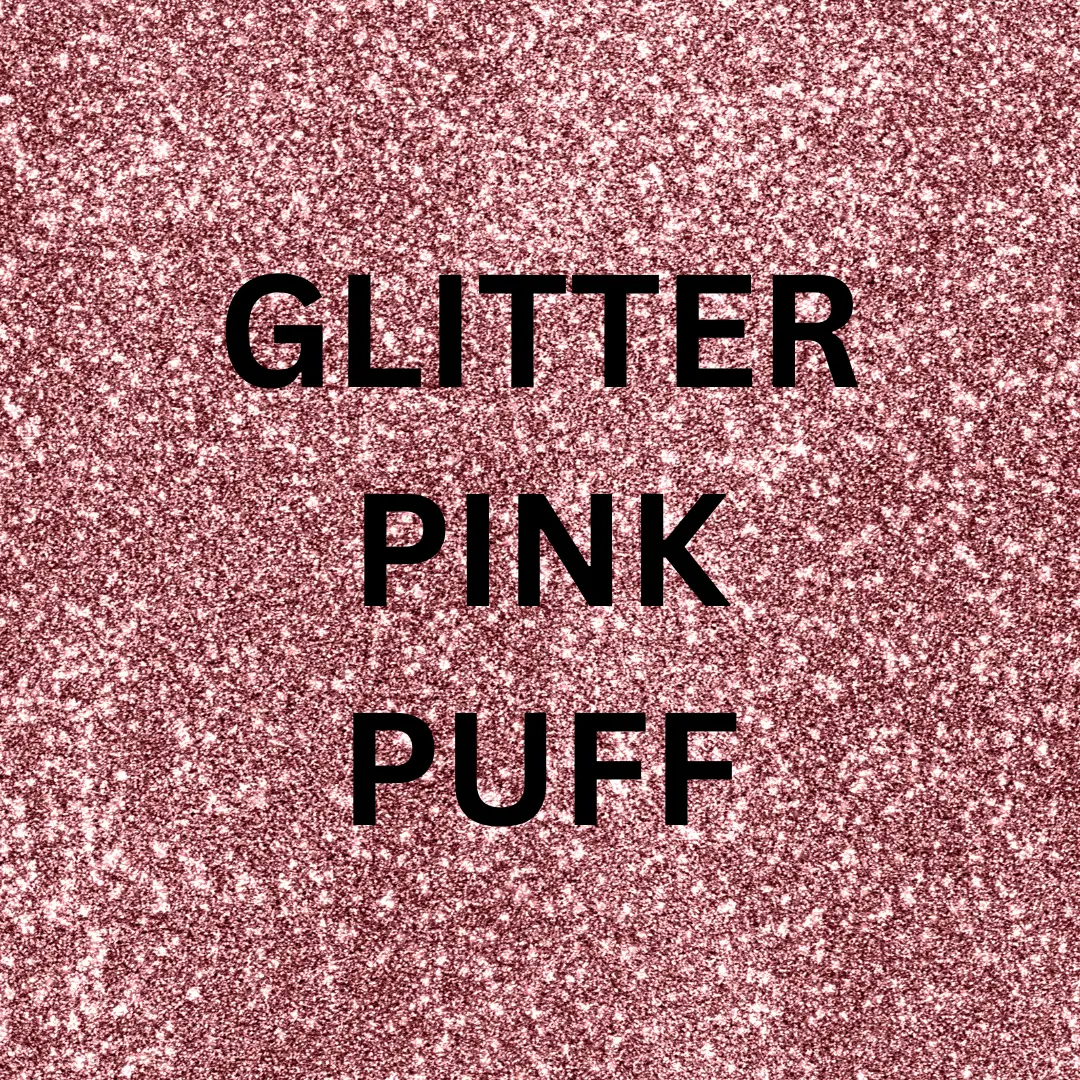 3D Super Glitter Puff™  Heat Transfer Vinyl (HTV) | Glitter Puff Vinyl - Pink
