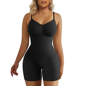 Second Skin 2026 Faja Women's Shaping Mid-Thigh Bodysuit Tummy Control Shapewear Seamless Full Body Shaper with Booty Lift & No-Roll Thigh Design - Womenswear easy slideshaper comfortable thin fabric colombiana high compression colombian shapewear