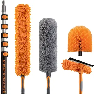5-Piece High Reach Duster Kit with Extension Pole - The Ultimate Dusting Kit