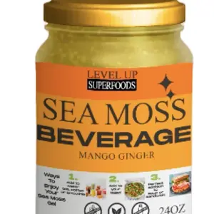 3 Pk Sea Moss Lemonade- Mango Ginger Flavor, 24 OZ - 13,000mg of Sea Moss, Trace Minerals, and Electrolytes - Vitamin, Iron