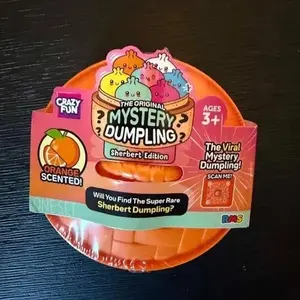 RMS Crazy Fun sherbet Stuffed Dumpling | 1 Sealed Blind Pack Stress Relief Toy Sherbert Edition