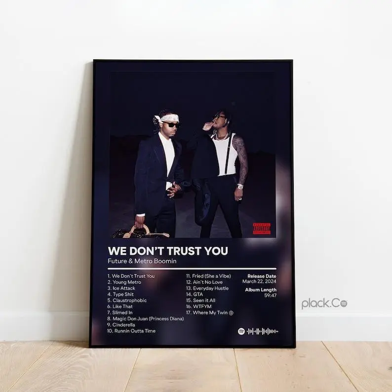 Future & Metro - We Don't Trust You - Custom Album Poster - Hip Hop Wall Art