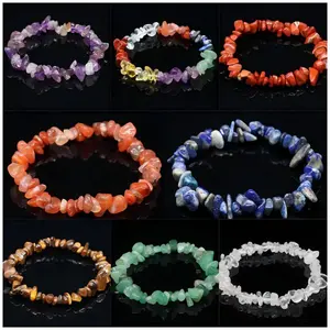 7 chakras meditation crystal chips handmade bracelet healing energy bracelet