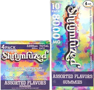 Shrumfuzed -Mushroom Gummies | Nootropic Mushroom Supplement with Lion's Mane, Reishi, Cordyceps & Chaga | 4 Count, Sour Apple
