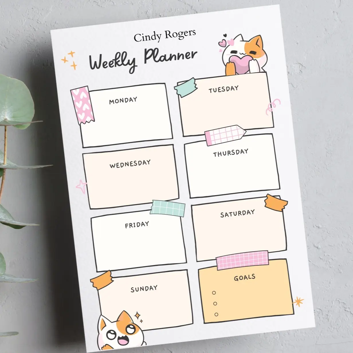 Custom Weekly Planner
