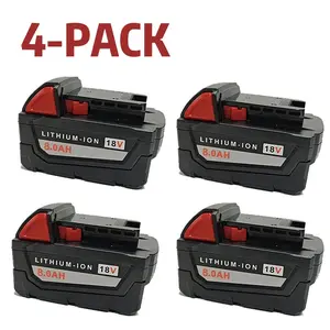 Milwaukee 18V battery replacement compatible with compatible battery for Milwaukee 18V MAX cordless tools,Milwaukee battery for blower,mower,grinder,wrench,saw,cordless drill driver