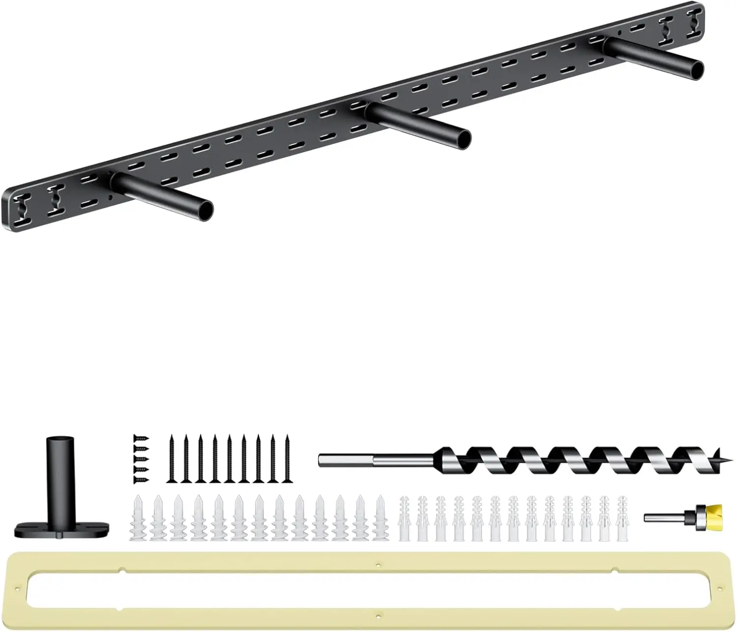 1pc Floating Shelf Hardware Heavy Duty Hidden Shelf Brackets Support,Wall Mounting Invisible Floating Shelves Bracket with Jig (34" x 4" x 1.5" with Tools)