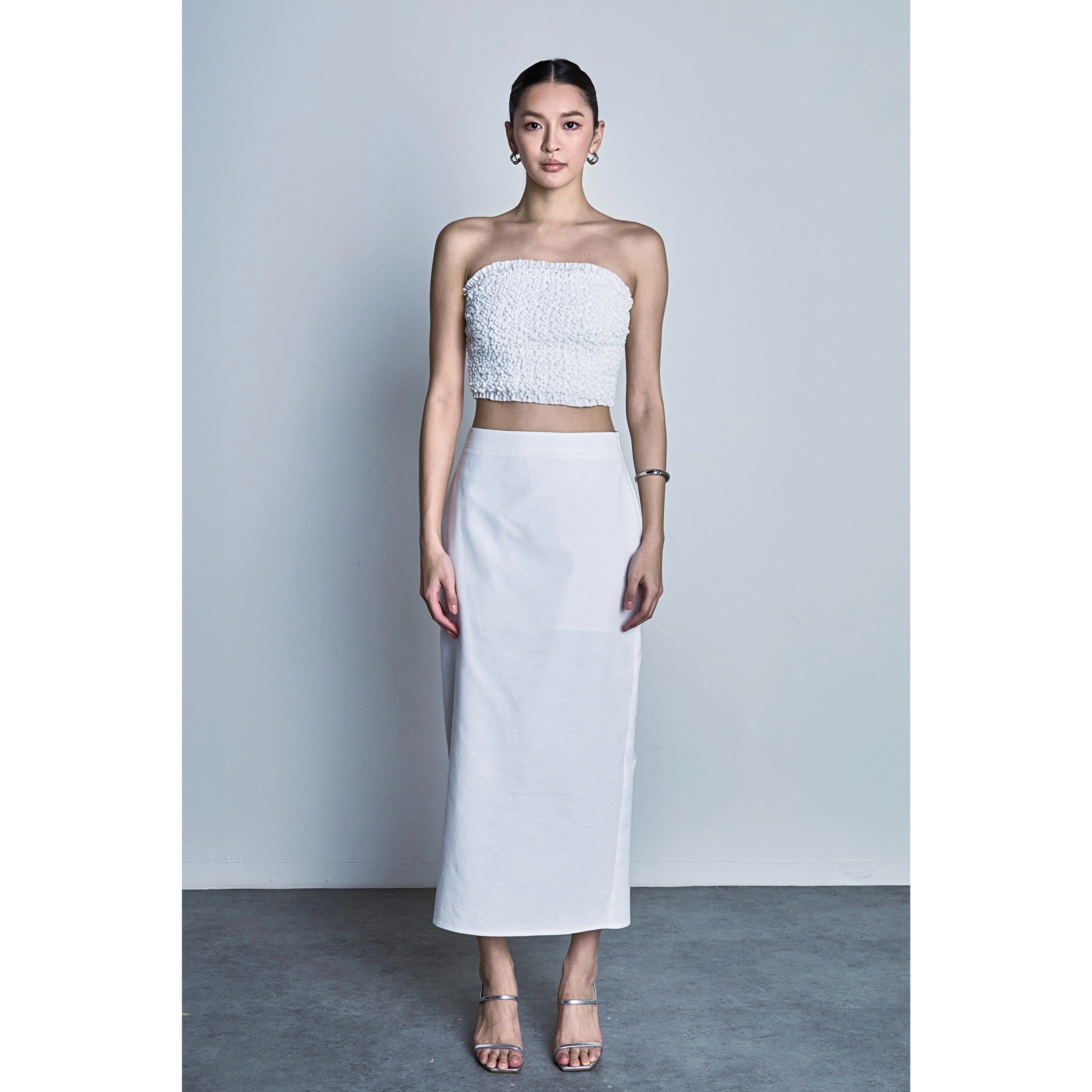 Smocking Detail Tube Top