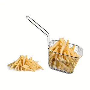 Mini French Fry Basket, Practical Mesh Design, Easy to Clean, Fried Food Serving Tool, Suitable for Kitchen & Dining Room, Kitchen Strainer Utensils