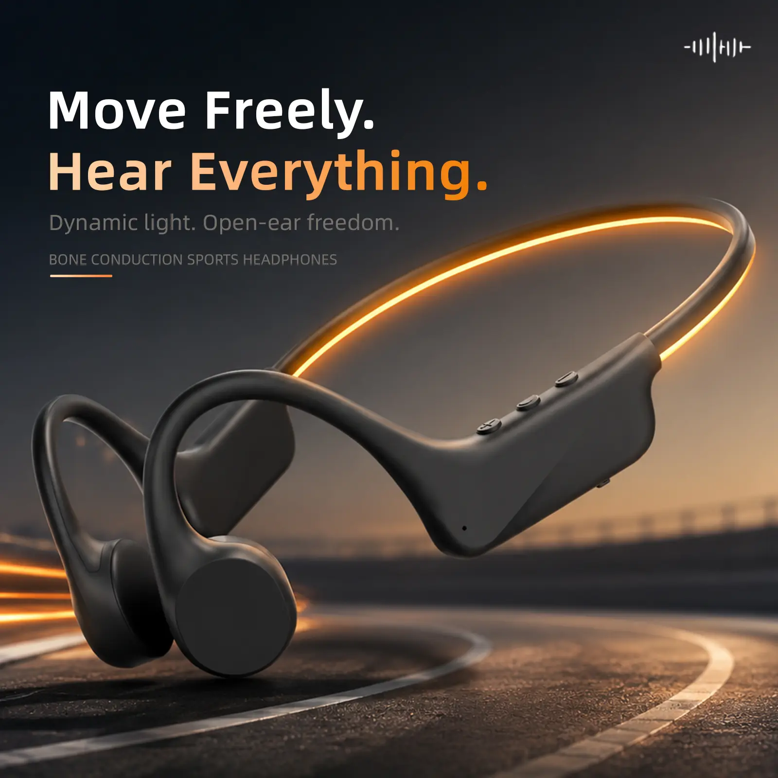 Bone Conduction Headphones Open Ear Bluetooth 5.3 Wireless Headphones for Running Cycling Sports Workout Gym Outdoor Activities Lightweight 29g Sweatproof Design Long Battery Life Comfortable Fit Type-C Fast Charging
