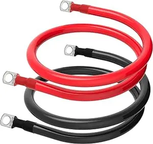 Jupiter 3 Ft. Inverter Cable Set 2/0 AWG 3/8 Ring Lugs Item# 63748