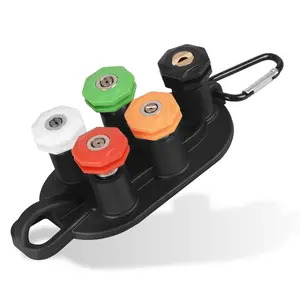 NowWash 5 Spray Nozzles for Pressure Washer 1/4" Quick +Holder Rack Durable Construction