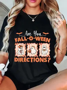 100% Cotton are You Fall o ween Directions Funny Teacher Halloween T-Shirt