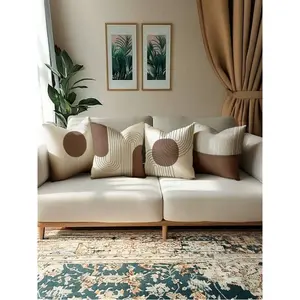 4pcs Modern Minimalist Line Style Pillow Covers, Bohemian Line Throw Pillow Cases, Zippered, Washable, Home Decor, Sofa Decorative Cushion Covers, Suitable For Bedroom, Living Room, Sofa, Car, Chair Lumbar Pillow, Outdoor Patio Camping Mat Covers, No Pill