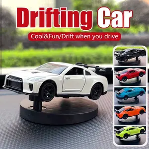 Drifting Moving Turning Swinging Fishtailing Car Tail Wagging Swaying Cool Fun Car Ornaments Dashboard For Men Race Sports Racing Vehicle Interior Accessories Inside Decor Funny Gift New Car Drivers Automobile AutoMotor Drift When The Car Driving Steering