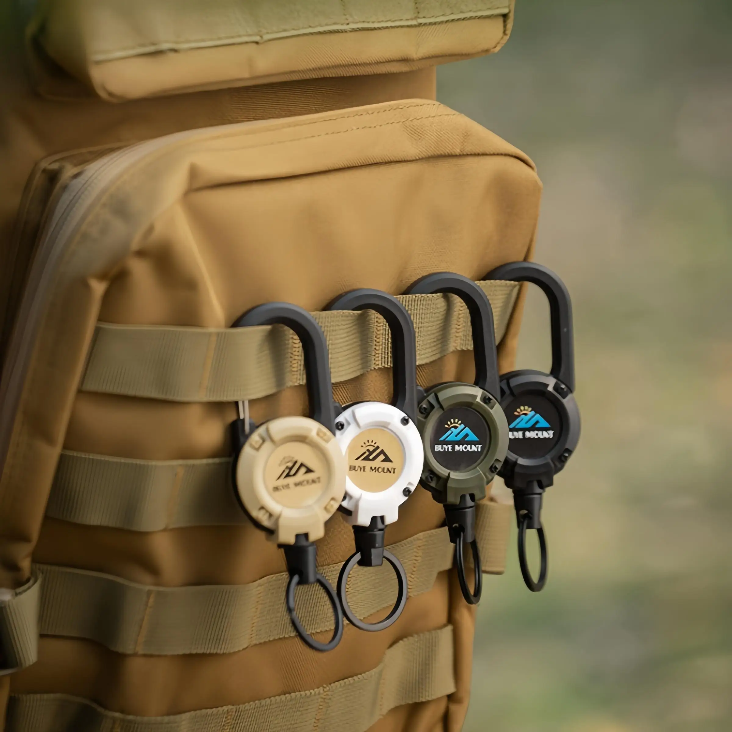 Outdoor Camping Tactical Easy Pull Buckle, 1 Count Multifunctional Retractable Keychain For Camping Hiking (Logo Color Random), Gift, Carabiner For Le