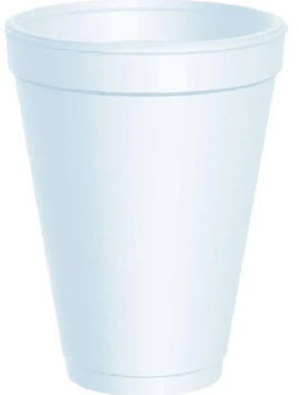 212 MAIN 12oz White Styrofoam Disposable Tableware Cups - Dart 12J12, Hot/Cold Use, 25-Count Per Pack, 1000-Count Total (40 Packs)