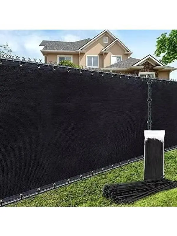 180GSM 6ft x 50ft Fence  Screen Heavy Duty Fence Cover Garden Wall Backyard Black