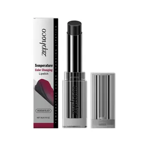 Zephoco Obsidian Temperature Change Lipstick, Gentle Moisturizing Hydration, Fades Fine Lines, Nourishes Soft Lips, Lip Balm Care