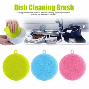 Silicone Dish Washing Sponge Scrubber Kitchen
