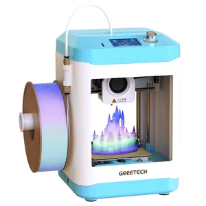 Geeetech 3D Printer for Kids & Beginners, High-Speed Mini 3D Printer, Auto-Leveling, Fully Open Source Pre-Assembled STEM Learning Tool, 3.94x4.33x3.94in Print Size for Home/School