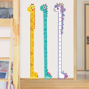 Cartoon Animal Height Sticker, Self-Adhesive DIY Wall Decal, Kindergarten Children Room Decoration, Height Measurement Sticker, Decorative Wall Sticker