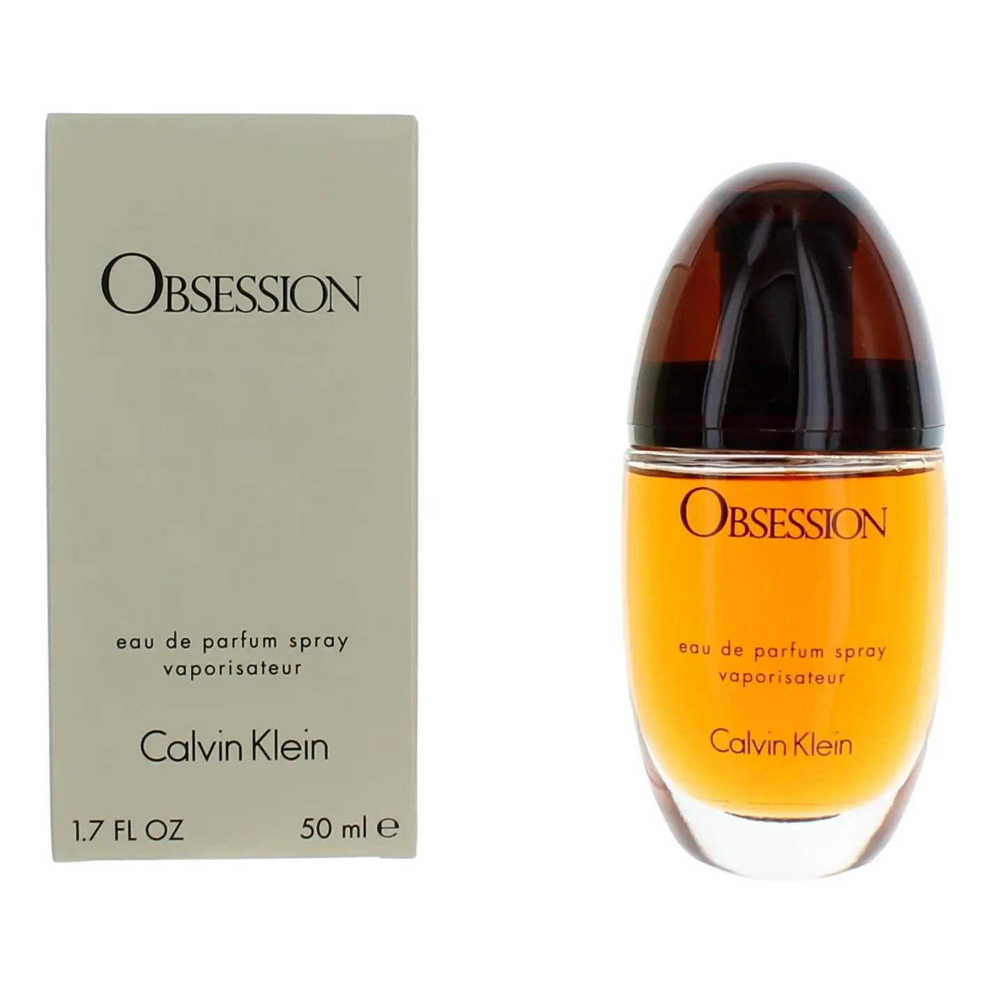 Calvin Klein Obsession Women's Strong-Smelling EDP Spray - Spicy Citrus Scent with Mandarin Bergamot, 1.7 oz (1 to 1.9 fl oz Range)
