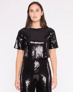 Sequin Short Sleeve Top - Wholesale