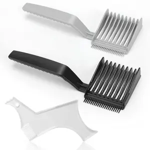 3-Piece Men's Haircut Combs Sideburn Comb Clipper Positioning Comb Oil Head Caliper Comb Flat Top Styling Comb