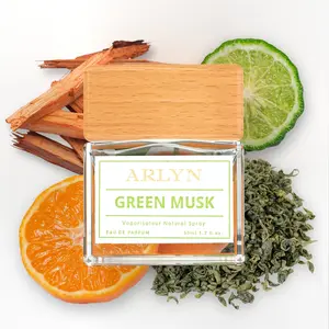 Green Musk, Arlyn, Men Perfume, Eau de Parfum, Bergamot-Sandalwood-Green Tea, Long-Lasting Perfume, Vegan, Cruelty-Free, Made in USA – 50 ml | 1.7 Oz
